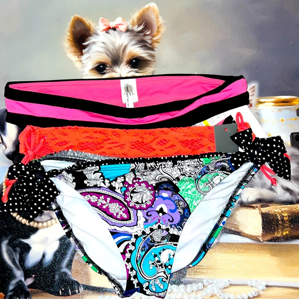 $15 Sale for 3 Kenneth Cole Bikini bottom's size M